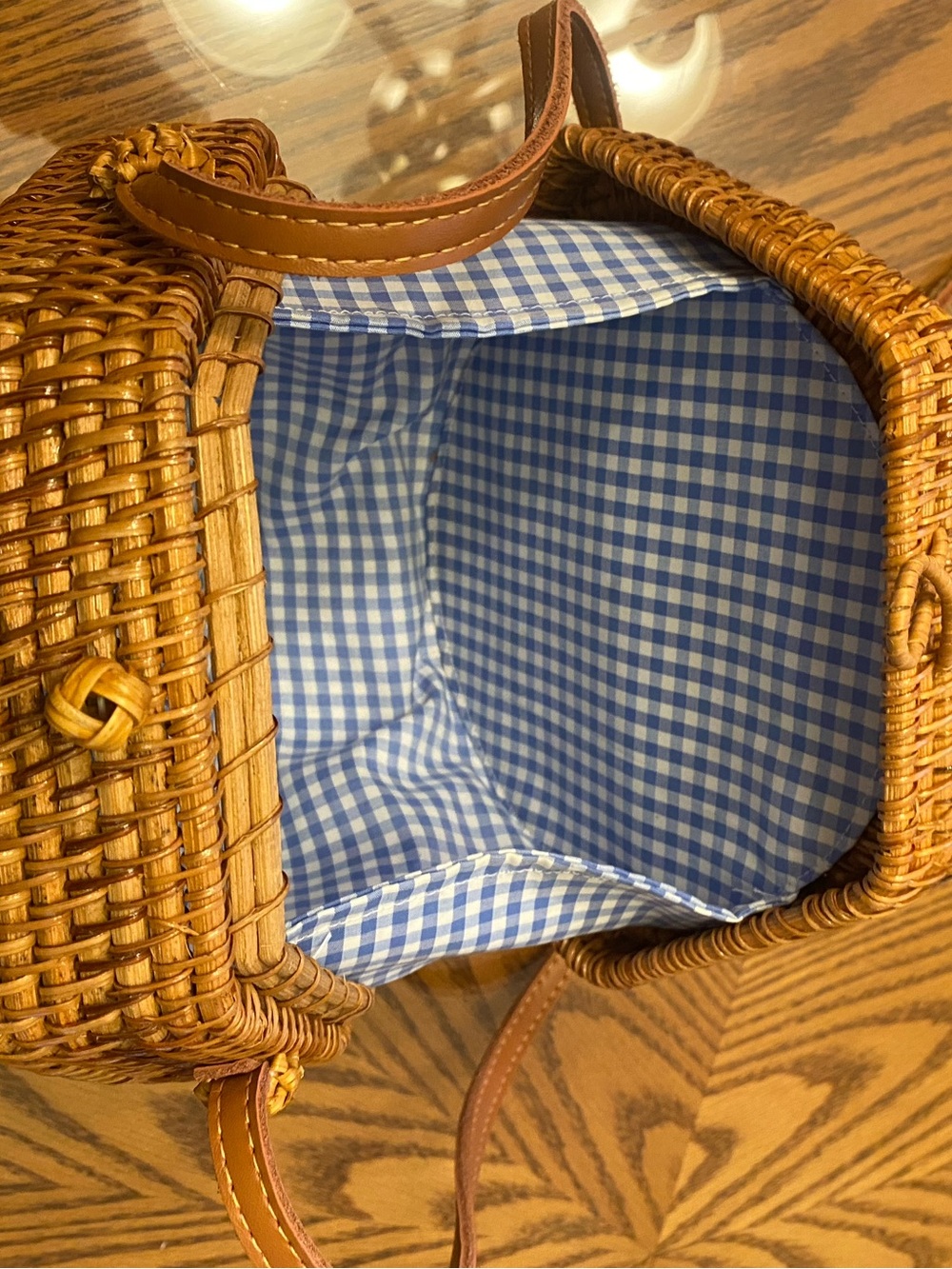 Source Unknown Woven Hexagon Crossbody Bag - Tan - Picture 4 of 4